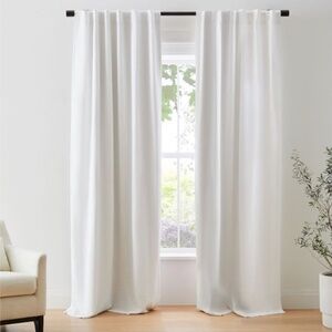 West Elm European Flax Linen Blackout Drapes • Set of 2